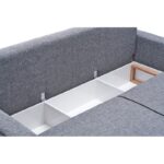 Γωνιακός καναπές Ece Left γκρι 242x90x88cm ed2559 - Image 4