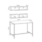 Γραφείο Tito 74x60x100cm μελαμίνη ed2560 - Image 2
