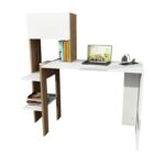 Γραφείο Piemonte λευκό καρυδί μελαμίνη 90x45x72cm ed2574 - Image 3