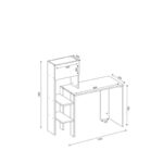 Γραφείο Piemonte λευκό καρυδί μελαμίνη 90x45x72cm ed2574 - Image 2