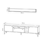 Έπιπλο τηλεόρασης Tito 180x35x52cm μελαμίνη ed2582 - Image 2