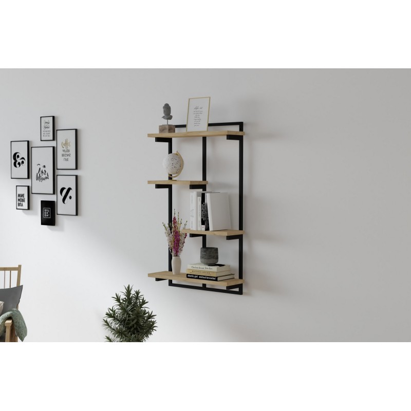 2585_0-800x800 Ράφι τοίχου Dodo Sapphire Oak μελαμίνη 54x15x90cm ed2585 - Image 1