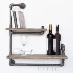 Ράφι Tubo μέταλλο ξύλο 60x58x14cm ed2592 - Image 3