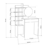 Τουαλέτα κρεβατοκάμαρας Mup άσπρη μελαμίνη 105x35x151cm ed2605 - Image 2