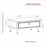 Τραπέζι σαλονιού Korneli άσπρο μελαμίνη 90x38 2x40εκ ed2616 - Image 2