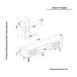 Έπιπλο τηλεόρασης Fred 180x35x51cm μελαμίνη ed2619 - Image 2