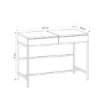 Τουαλέτα Latina oak μαύρο χρώμα μελαμίνη 100x75x45cm ed261 - Image 2