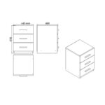 Set Γραφείου Stretto 140x60x73 8cm oak μαύρο χρώμα μελαμίνη ed2630 - Image 3