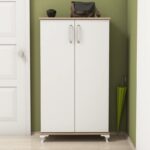 Έπιπλο εισόδου παπουτσοθήκη Asta καρυδί άσπρο χρώμα μελαμίνη 72x32 5x120cm ed2631 - Image 4