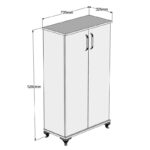 Έπιπλο εισόδου παπουτσοθήκη Asta καρυδί άσπρο χρώμα μελαμίνη 72x32 5x120cm ed2631 - Image 2