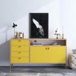 Μπουφέ Giallo 140x40x86cm μελαμίνη ed2633