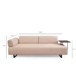 Siena τριθέσιος καναπές με τραπεζάκι Ύφασμα μπεζ 220x90x80cm ed2653 - Image 2