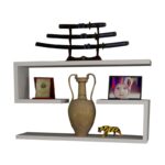 Ραφιέρα Jenika άσπρο μελαμίνη 60x14 5x18εκ ed2655 - Image 3