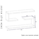 Ραφιέρα Jenika άσπρο μελαμίνη 60x14 5x18εκ ed2655 - Image 2