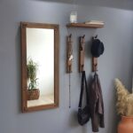 Έπιπλο εισόδου Nic καρυδί ξύλο κρεμάστρα καθρέπτη 50x15εκ ed2662 - Image 3