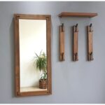 Έπιπλο εισόδου Nic καρυδί ξύλο κρεμάστρα καθρέπτη 50x15εκ ed2662 - Image 2