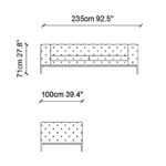 Καναπές τριθέσιος Fashion γκρι 235x100x71cm ed2663 - Image 2