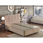 Διπλό κρεβάτι Ela Double Light Brown χρώμα 180 x 200 ed2672