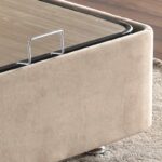 Διπλό κρεβάτι Ela Double Light Brown χρώμα 180 x 200 ed2672 - Image 3