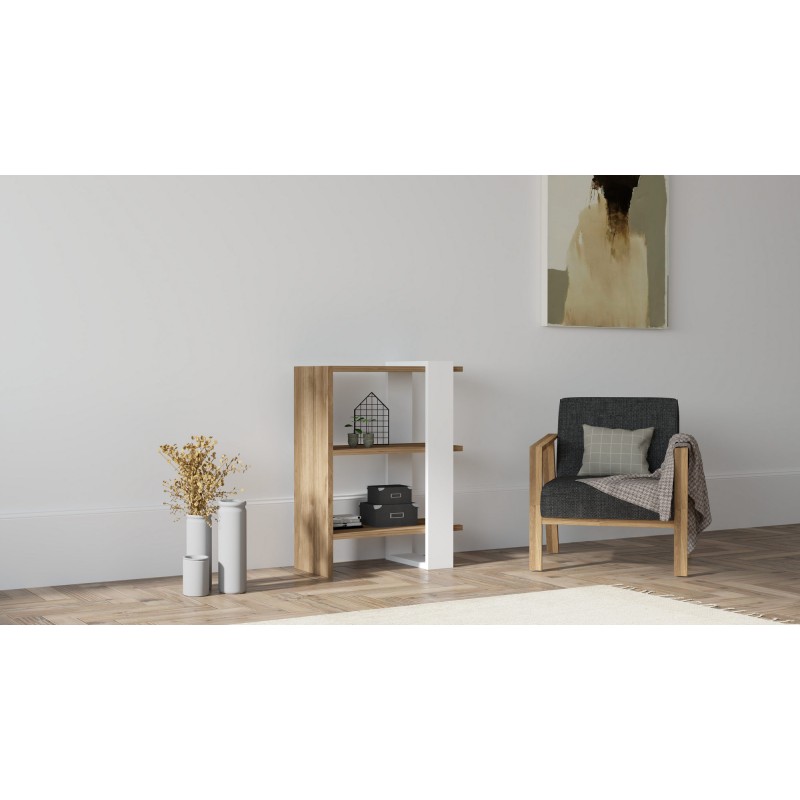 2673_0-800x800 Ραφιέρα Gaye καρυδί άσπρο μελαμίνη 51 8x25x70εκ ed2673 - Image 1