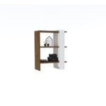 Ραφιέρα Gaye καρυδί άσπρο μελαμίνη 51 8x25x70εκ ed2673 - Image 3