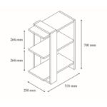 Ραφιέρα Gaye καρυδί άσπρο μελαμίνη 51 8x25x70εκ ed2673 - Image 2