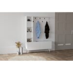 Έπιπλο εισόδου Bahar άσπρο μελαμίνη 120x32x161 8εκ ed2676