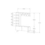 Έπιπλο εισόδου Bahar άσπρο μελαμίνη 120x32x161 8εκ ed2676 - Image 2