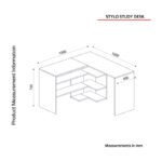 Γραφείο Bravo 120x120x73 8cm μελαμίνη ed2677 - Image 2