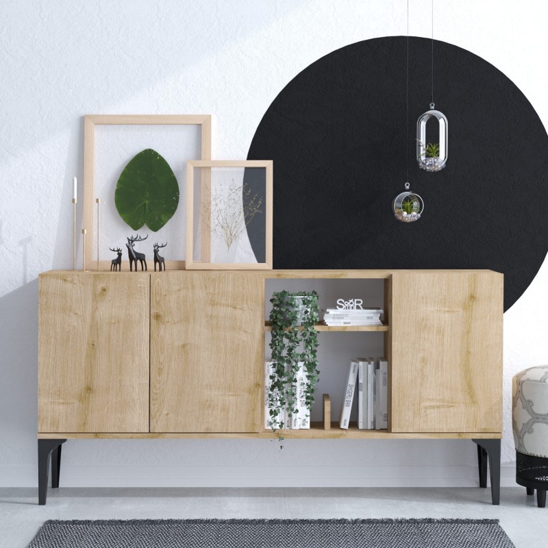 2679_0-800x800 Μπουφέ Albedino oak μελαμίνης 120x40x80cm ed2679 - Image 1