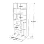Βιβλιοθήκη Lave 75 6x25x170cm μελαμίνη ed2684 - Image 2