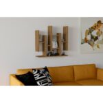 Ράφι τοίχου Flower καρυδί μελαμίνη 70x19 6x68 8cm ed2686