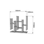 Ράφι τοίχου Flower καρυδί μελαμίνη 70x19 6x68 8cm ed2686 - Image 2