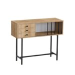 Κονσόλα Paco δρυς μαύρο μελαμίνη 100x85x35εκ ed2689 - Image 3