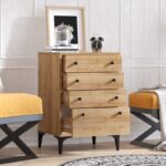 Συρταριέρα Nadia μελαμίνη oak 45x40x87cm ed2690 - Image 3