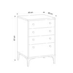 Συρταριέρα Nadia μελαμίνη oak 45x40x87cm ed2690 - Image 2