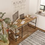 Γραφείο Vega Atlantic Pine 160x60x75cm μεταλλικό ed2699 - Image 5