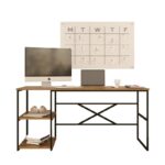 Γραφείο Vega Atlantic Pine 160x60x75cm μεταλλικό ed2699 - Image 3