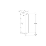 Ντουλάπι μπάνιου Ligım άσπρο μελαμίνη 50x31 8x140εκ ed2704 - Image 2