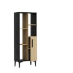 Ντουλάπι μπάνιου Leni Sapphire Oak μαύρη μελαμίνη 50x29 6x138 6cm ed2706 - Image 3