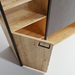 Ντουλάπα Pratik δρυς ανθρακί μελαμίνη 144x45x180εκ ed270 - Image 5