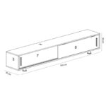 Έπιπλο τηλεόρασης Nehi λευκό 180x30x40cm ed2713 - Image 2