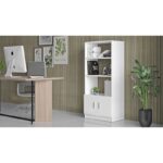 Βιβλιοθήκη Vario άσπρο μελαμίνη 64x35 5x140εκ ed2714 - Image 5