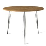 Τραπέζι Avanz oak χρώμα μέταλλο μελαμίνη 90x90x75cm ed271 - Image 3