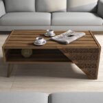 Τραπεζάκι σαλονιού Dolce καρυδί χρώμα μελαμίνη 105x40x58cm ed2731 - Image 5