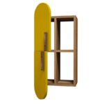 Ραφιέρα τοίχου Rose καρυδί κίτρινο μελαμίνη 35x22x60cm ed2734 - Image 3