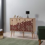 Μπουφέ Mente 2 SONOMA OAK ΜΕΛΑΜΙΝΗ 120x36xH90cm ed2737