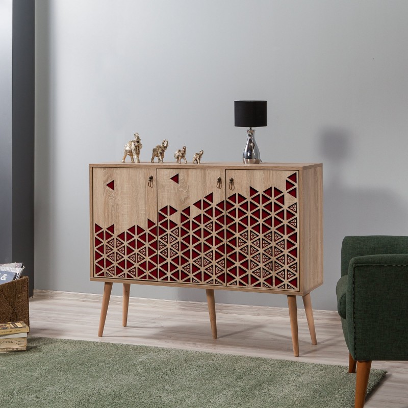 2737_0-800x800 Μπουφέ Mente 2 SONOMA OAK ΜΕΛΑΜΙΝΗ 120x36xH90cm ed2737 - Image 1