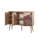 Μπουφέ Mente 2 SONOMA OAK ΜΕΛΑΜΙΝΗ 120x36xH90cm ed2737 - Image 3