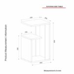 Βοηθητικό τραπεζάκι Ravenna άσπρη μελαμίνη 29 5x35x60cm ed2743 - Image 2